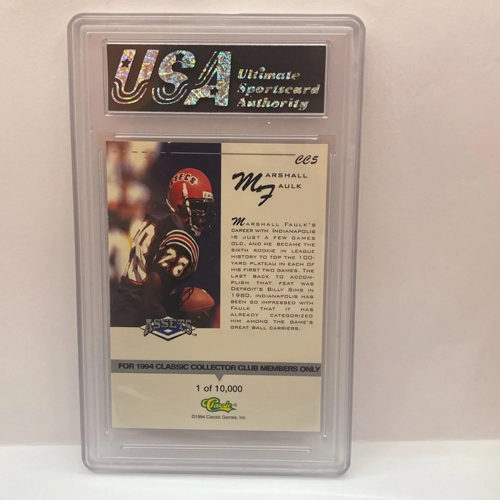 1994 Classic Assets Marshall Faulk San Diego State #CC5 (MISC15) - Picture 4 of 6